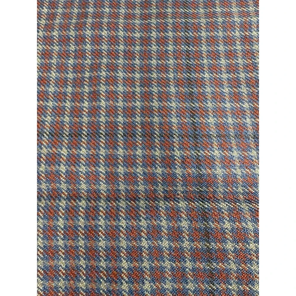 Wool Pillow Sham Checked Lexington Beacon Hill 21” Square Blue Red Tan NEW